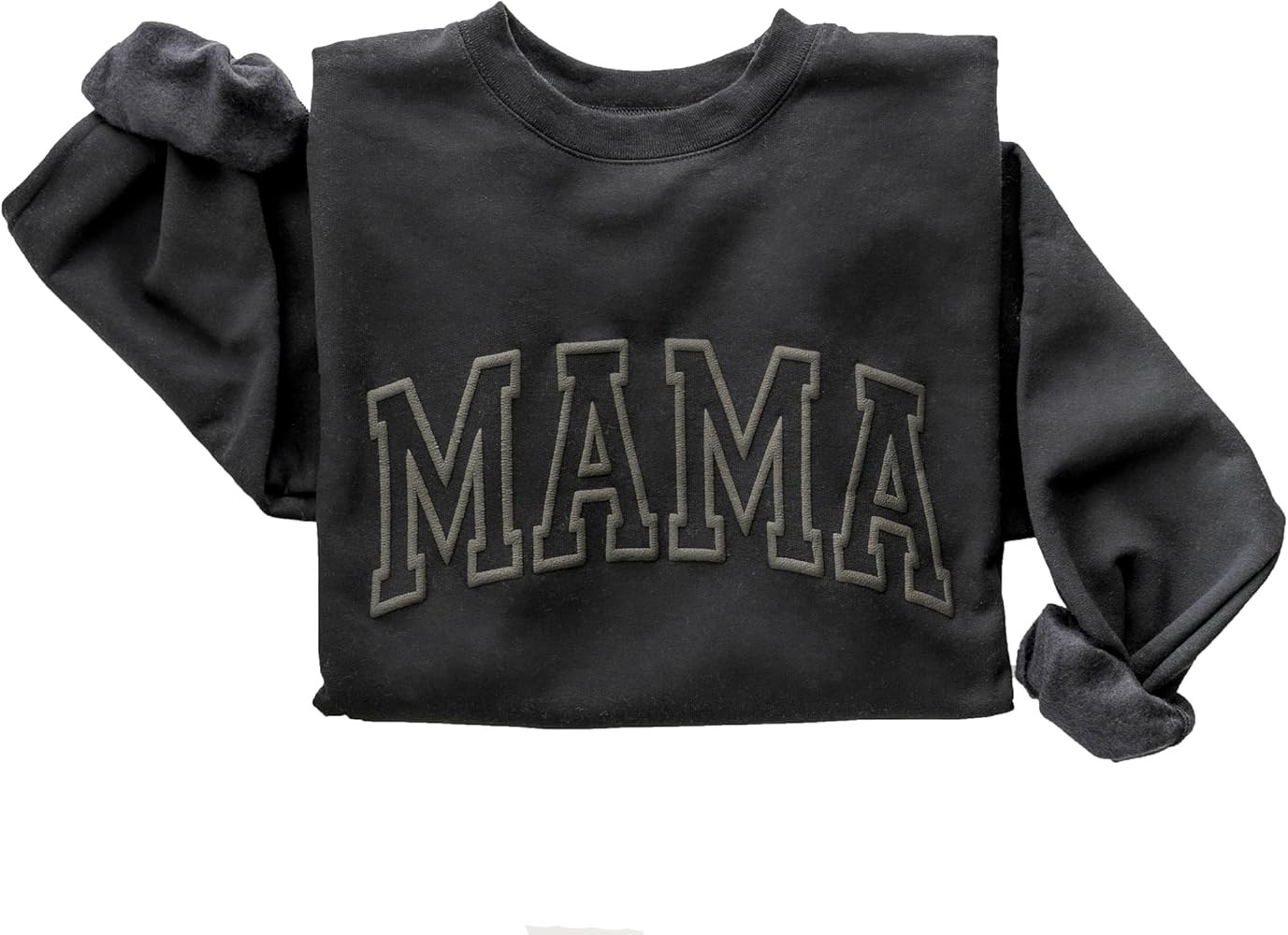Up2ournecksinfabric Embossed Mama Sweatshirt - Mom Sweatshirt Custom Gift For Wife For Mom Black | Amazon (US)