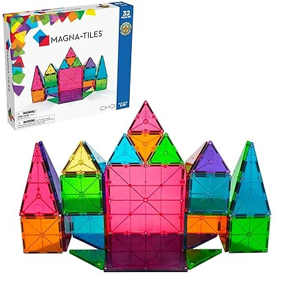 MAGNA-TILES Classic 32-Piece Magnetic Construction Set, The ORIGINAL Magnetic Building Brand | Amazon (US)