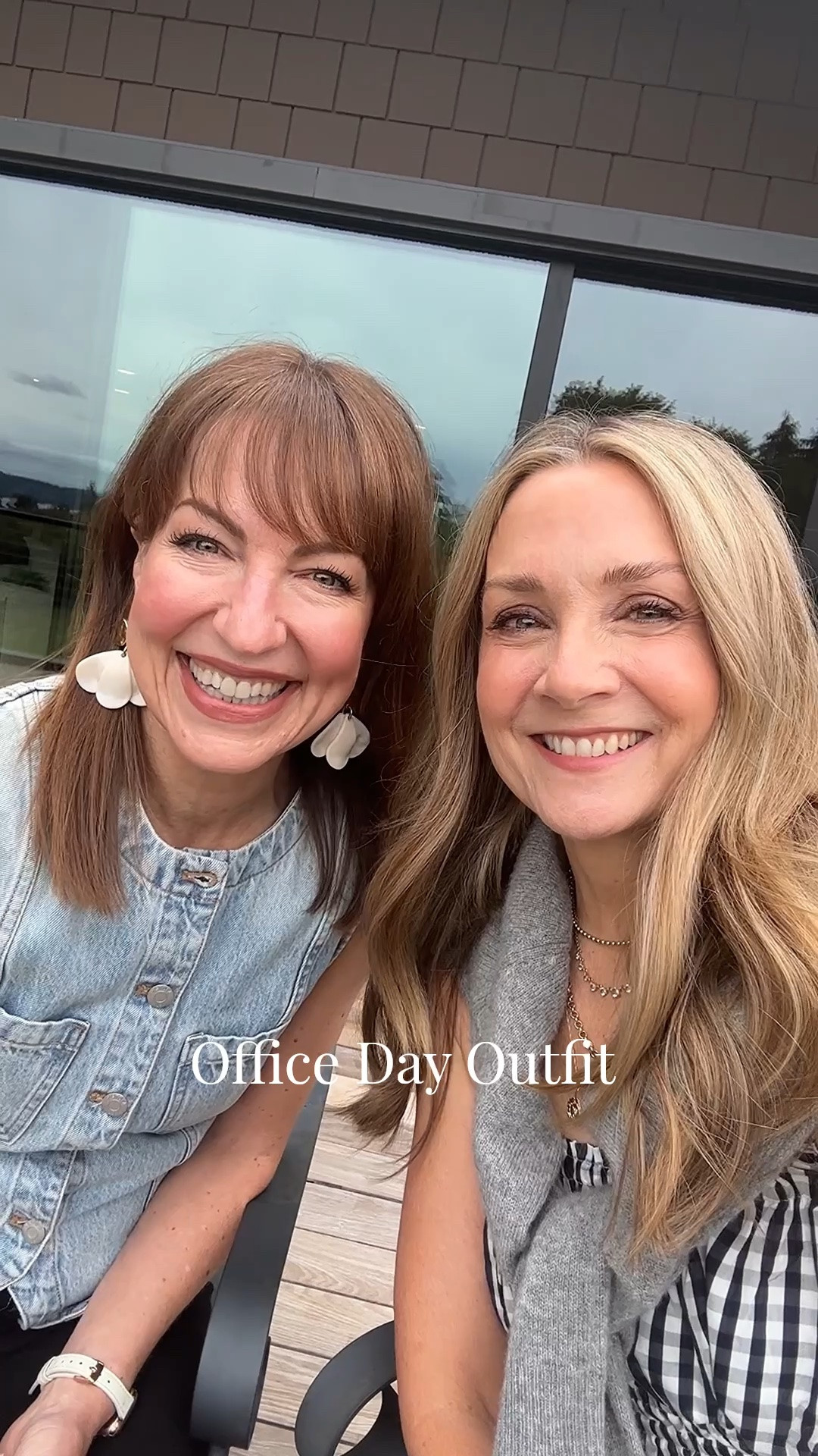 Just another day at the “office”! Truly, we’d be sunk without the good lighting at Krista’s house!😅 

Can you believe my dress is Amazon?! Fully lined and the cutest smocking and gingham print for summer! Krista’s @Pistola Denim vest is a top seller for us and it’s just be restocked! Styled with the iconic Colette pants—hers are last year but we’ve linked similar!

We’re both 5‘6” and wear small in tops and dresses and 26/27 in pants. 

Summer outfit, office outfit, work outfit, midi dress

#LTKdayinmylife #LTKootd #LTKOver40