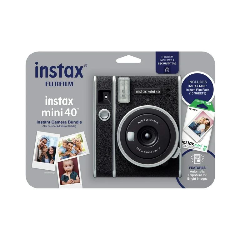 Fujifilm Instax Mini 40 Camera Blister Bundle with Bonus Film (10-pack of film) | Walmart (US)