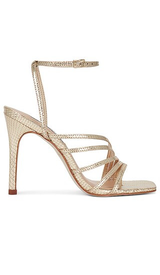 Kamila Wrap Heel in Gold Snake | Revolve Clothing (Global)