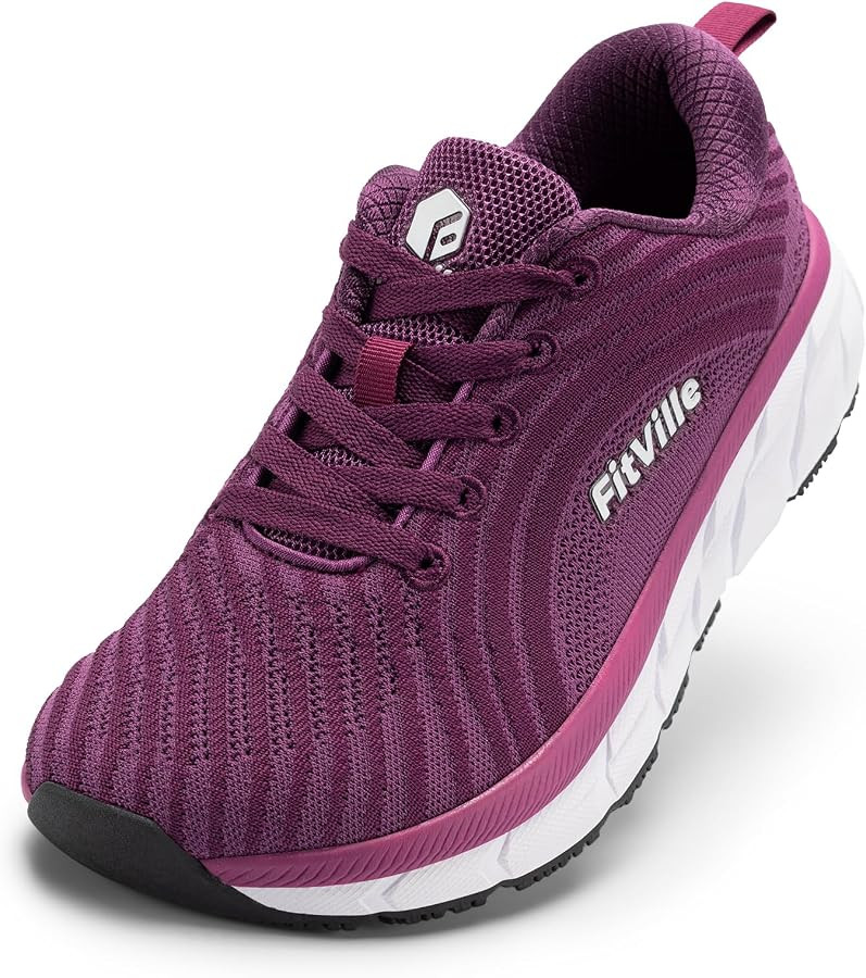 FitVille Wide Toe Box Shoes Women Comfortable Non Slip Wide Walking Shoes Women Swollen Feet Ligh... | Amazon (US)