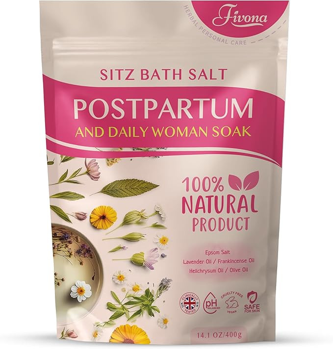 Postpartum Care Sitz Bath Salt - Soak Blend Epsom Salt with Essential Oils, Soothing Hemorrhoid T... | Amazon (US)