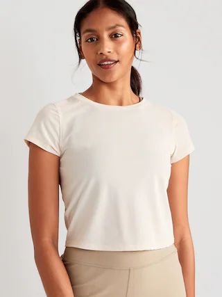 PowerSoft Cropped Mesh T-Shirt for Women | Old Navy (US)