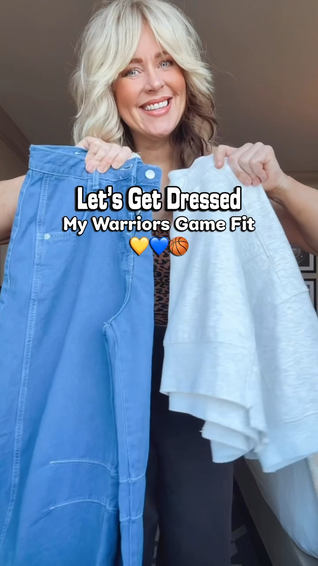 Went to watch the Golden State Warriors play in Atlanta! I stayed true to size in the jeans and I sized down to a small in the 3/4 sleeve pullover. I sized down in Adidas too. 

🏁Checkered Watchband save with code MANDIE
💛HEART Necklace save with code MANDIE 

#LTKOver40 #LTKgrwm #LTKootd