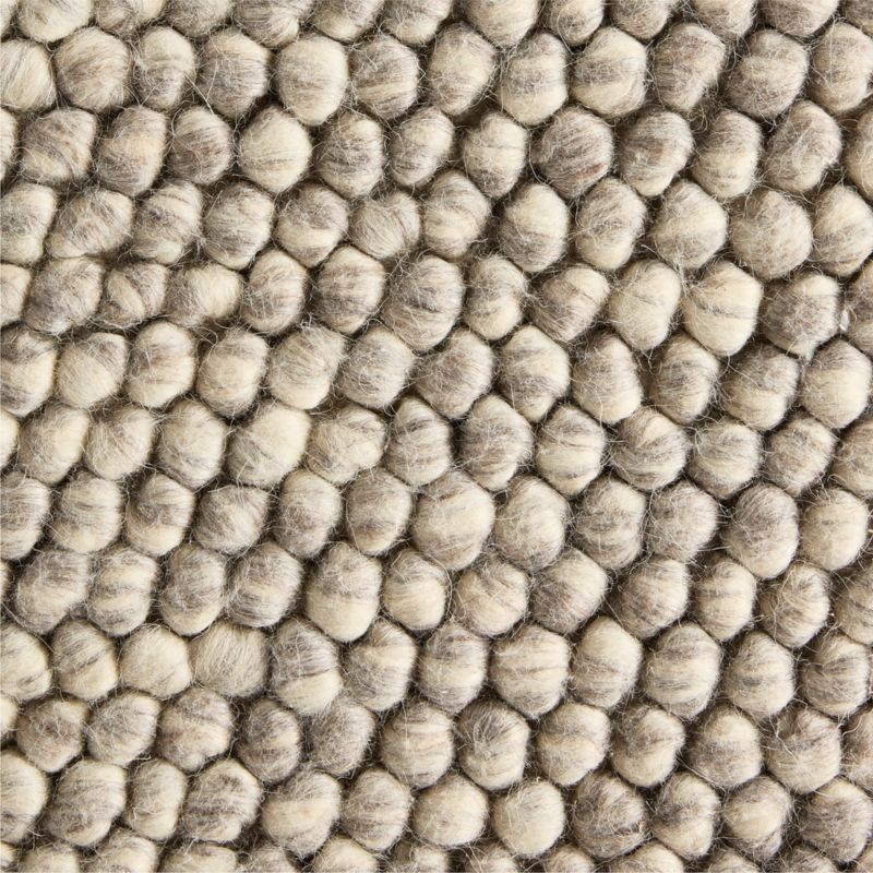 Orly Wool Blend Handwoven Cream and Grey Area Rug 10'x14' + Reviews | Crate & Barrel | Crate & Barrel
