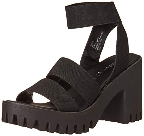 Madden Girl Women's Sohoo Heeled Sandal, Black Fabric, 7.5 | Amazon (US)
