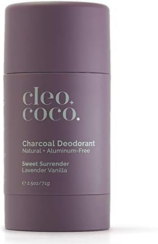Cleo+Coco Natural Deodorant for Women, Aluminum Free made with Organic Coconut Oil, Activated Cha... | Amazon (US)