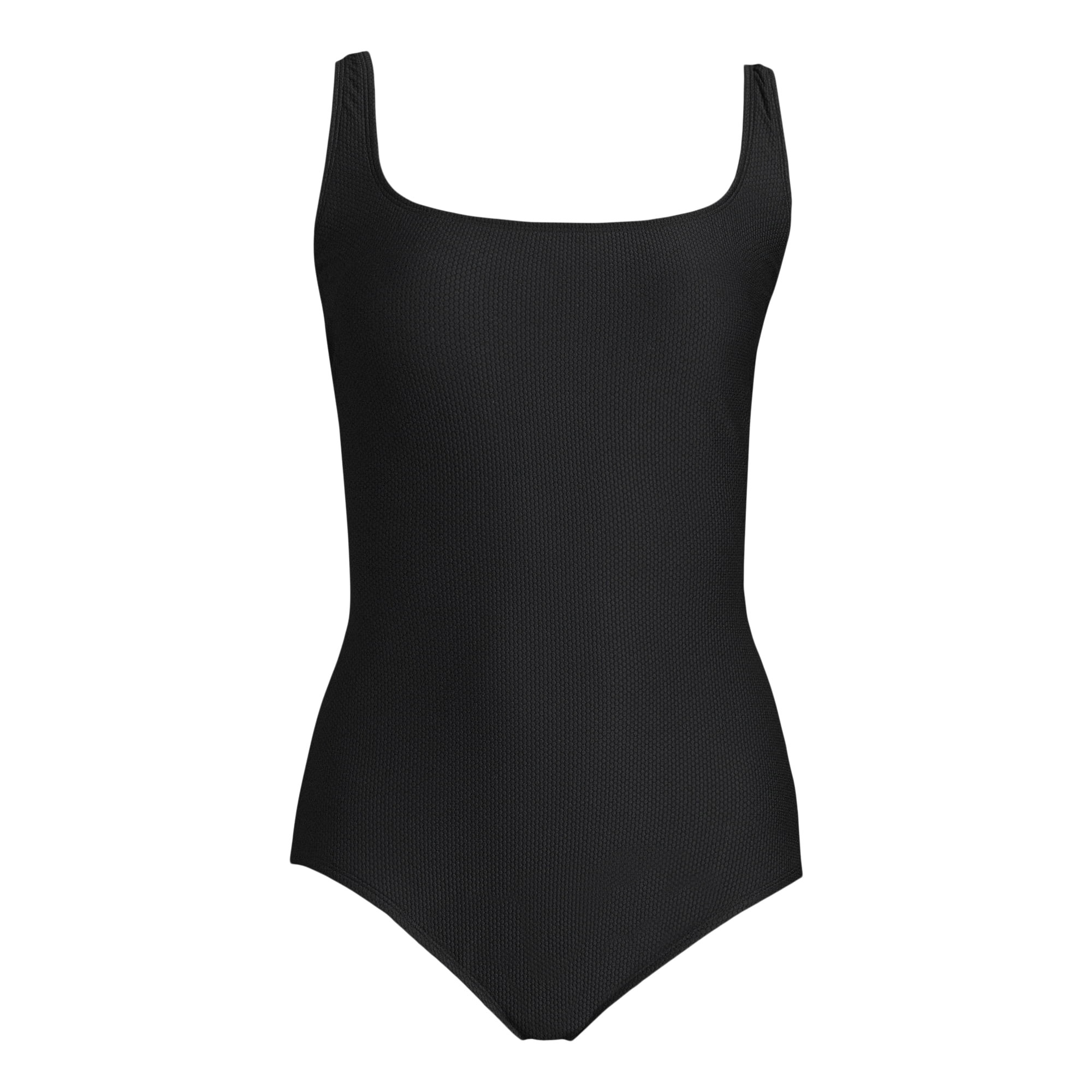 Time and Tru Women's and Women's Plus Pique Square Neck One Piece Swimsuit, Sizes XS-3X | Walmart (US)