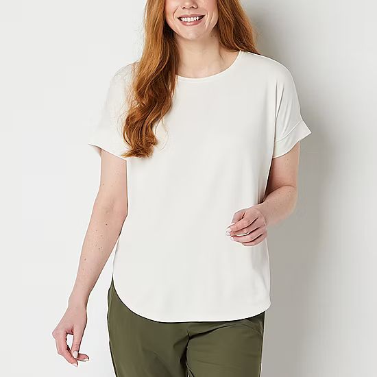 Stylus Womens Crew Neck Short Sleeve T-Shirt | JCPenney