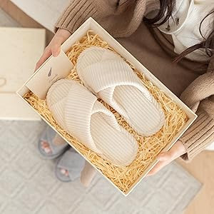 Slippers for Women Memory Foam House Bedroom Corduroy Crossbands Open Toe Slides Sandals Shoes Co... | Amazon (US)