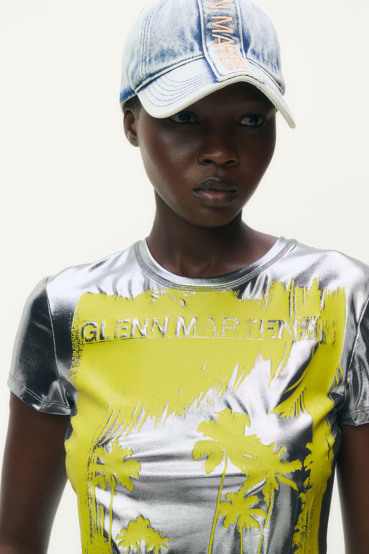 Printed Metallic T-Shirt | H&M (US + CA)