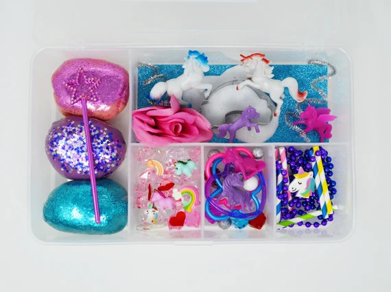 Unicorn PlayDough Kit Unicorn Bizzy Box Sensory Kit Unicorn | Etsy | Etsy (US)