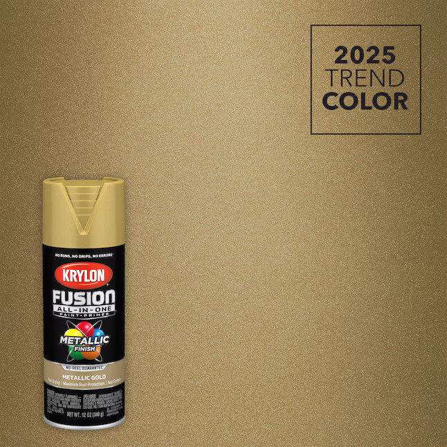 Krylon Fusion All-In-One Gloss 2025 Trend Of The Year Gold Metallic Spray paint and primer in one... | Lowe's