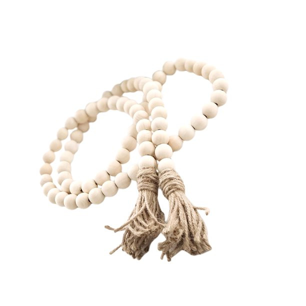 Wooden Bead Garland with Tassels Prayer Beads Wall Hanging Decorations Rustic Country Decor - Wal... | Walmart (US)