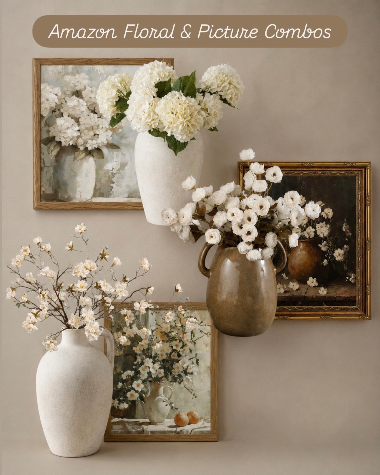 Beautiful Floral & Artwork Pairings For A Cozy Neutral Home

Follow @farmtotablecreations on Instagram for more cozy neutral home inspiration and daily finds 🤍

I’m always drawn to decor that feels soft, collected, and effortlessly layered… and these vase and artwork pairings do exactly that. The textured vessels, creamy florals, and vintage-inspired art bring so much warmth and character to a space without feeling overdone. Perfect for styling consoles, shelves, entry tables, and cozy corners this season.

#homedecor #neutraldecor #vasedecor #wallart #springdecor

neutral home decor | vase styling ideas | vintage inspired artwork | floral decor | cozy home styling | textured vases | neutral wall art | shelf styling | entryway decor | console table decor | spring home refresh | elegant home decor | warm neutral palette | layered home styling | faux florals | cottage inspired decor | designer inspired home | living room decor ideas | neutral aesthetic | home decor finds | decorative accents | timeless decorating ideas | cozy corners | soft neutral home | artwork styling