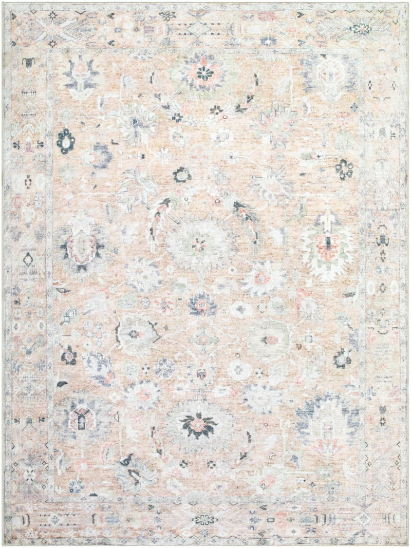 My Texas House Everly Washable Area Rug, Cream, 5 ft 3 in x 7 ft | Walmart (US)