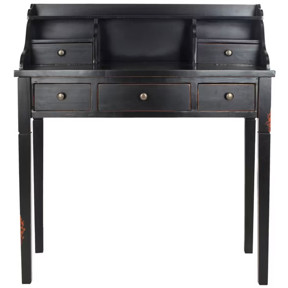 Carter Wood Secretary Desk with Hutch - Safavieh | Target