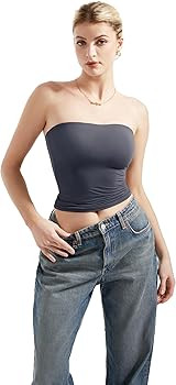 SUUKSESS Women Sexy Tube Top Summer Y2K Going Out Double Lined Basic Tank Top | Amazon (US)