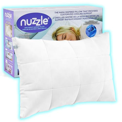 Nuzzle Cooling Adjustable Pillow for Side Sleepers, Luxury Standard Size Bed Pillow Hotel Collection - Best Adjust Height Soft Firm Pillow for Back, Stomach or Side Sleepers - Home Gifts | Amazon (US)