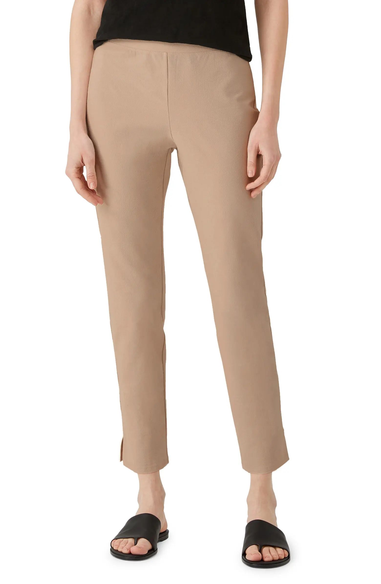 Eileen Fisher High Waist Slim Crop Pants | Nordstrom | Nordstrom