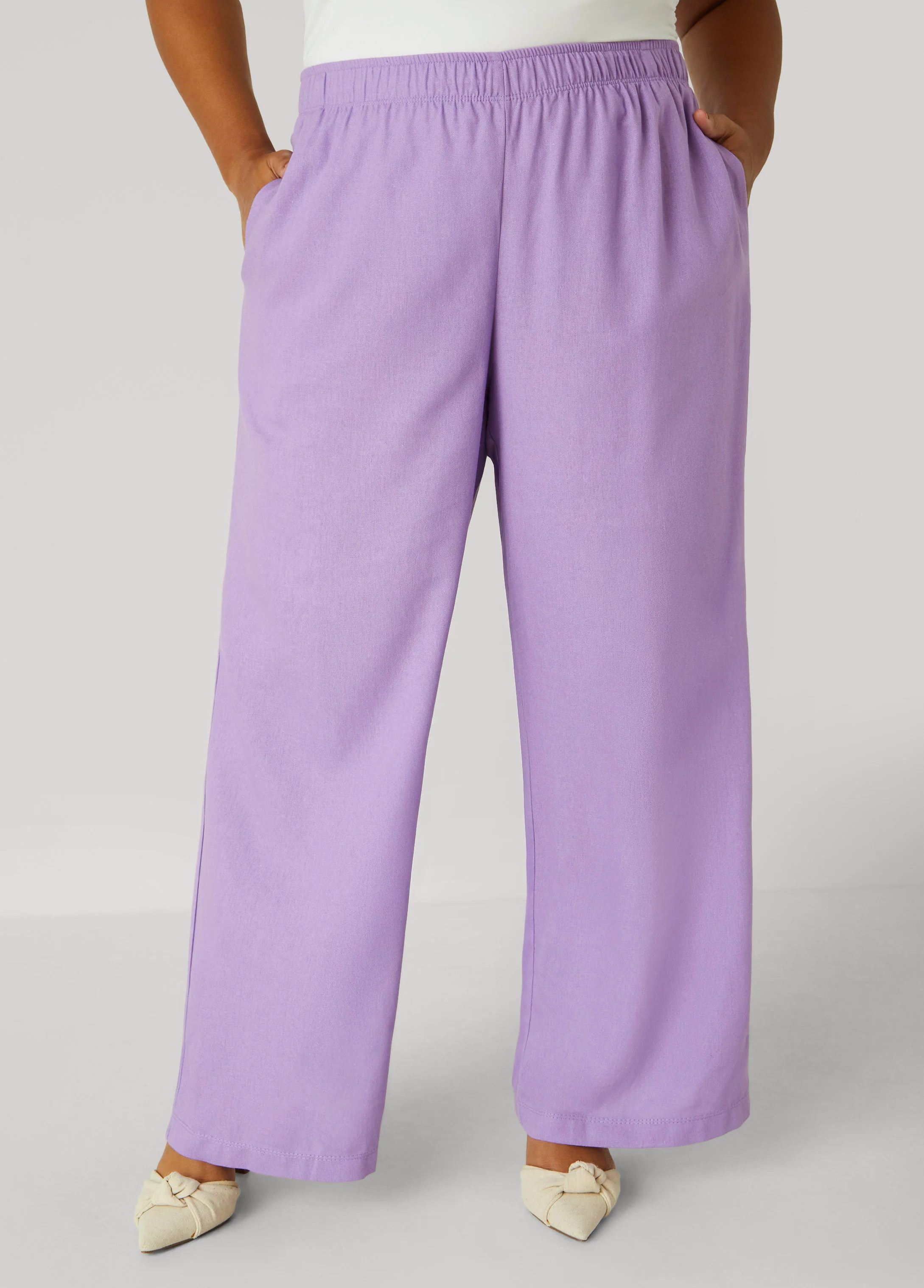High Waist Wide Leg Pants | Ashley Stewart