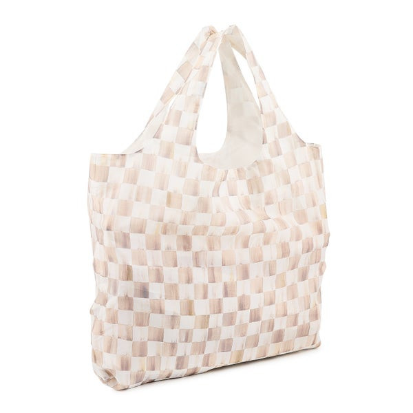 MacKenzie-Childs Mocha Check To Go Tote Bag | MacKenzie-Childs