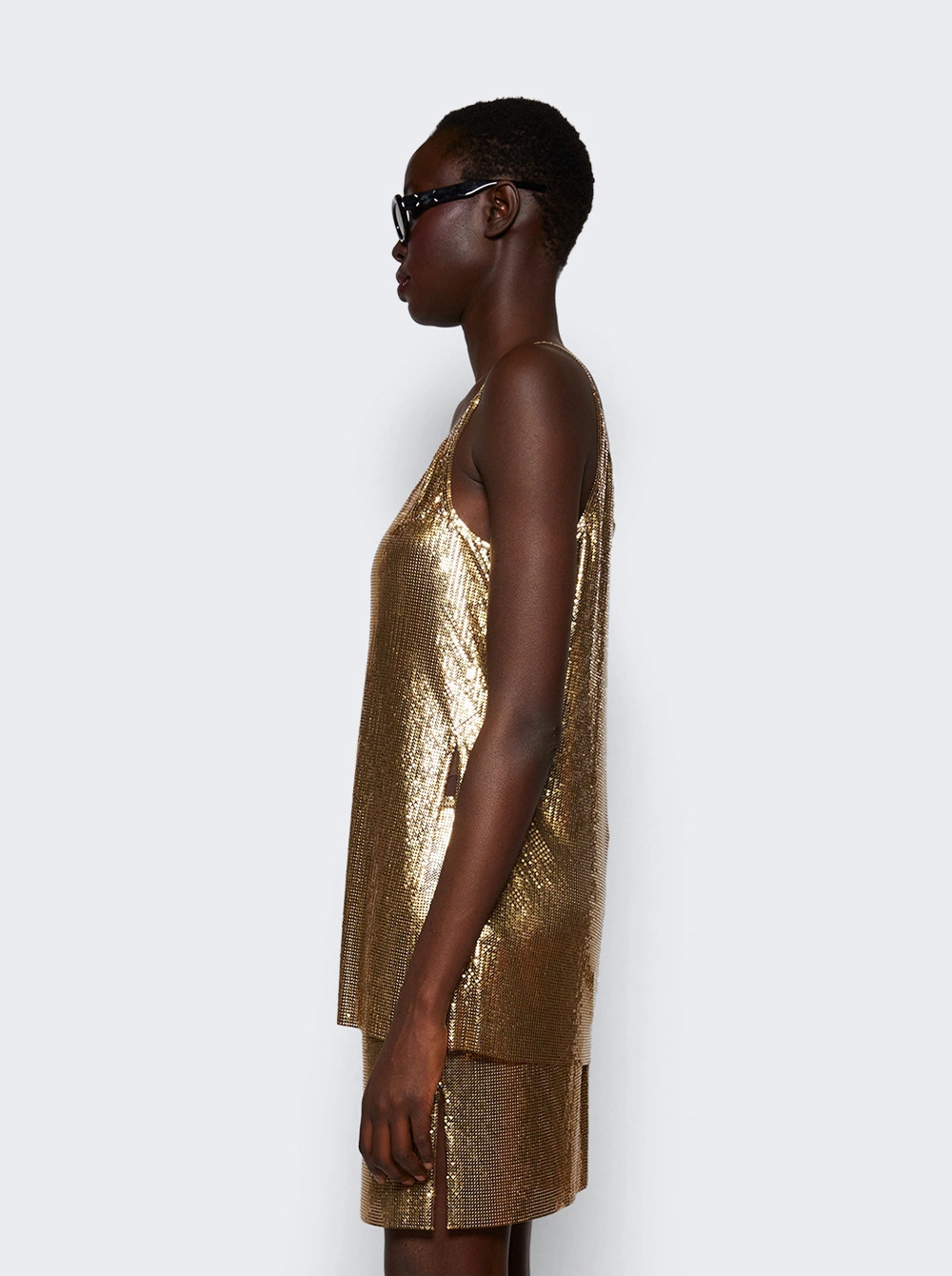 Mesh Tank Top Gold | The Webster