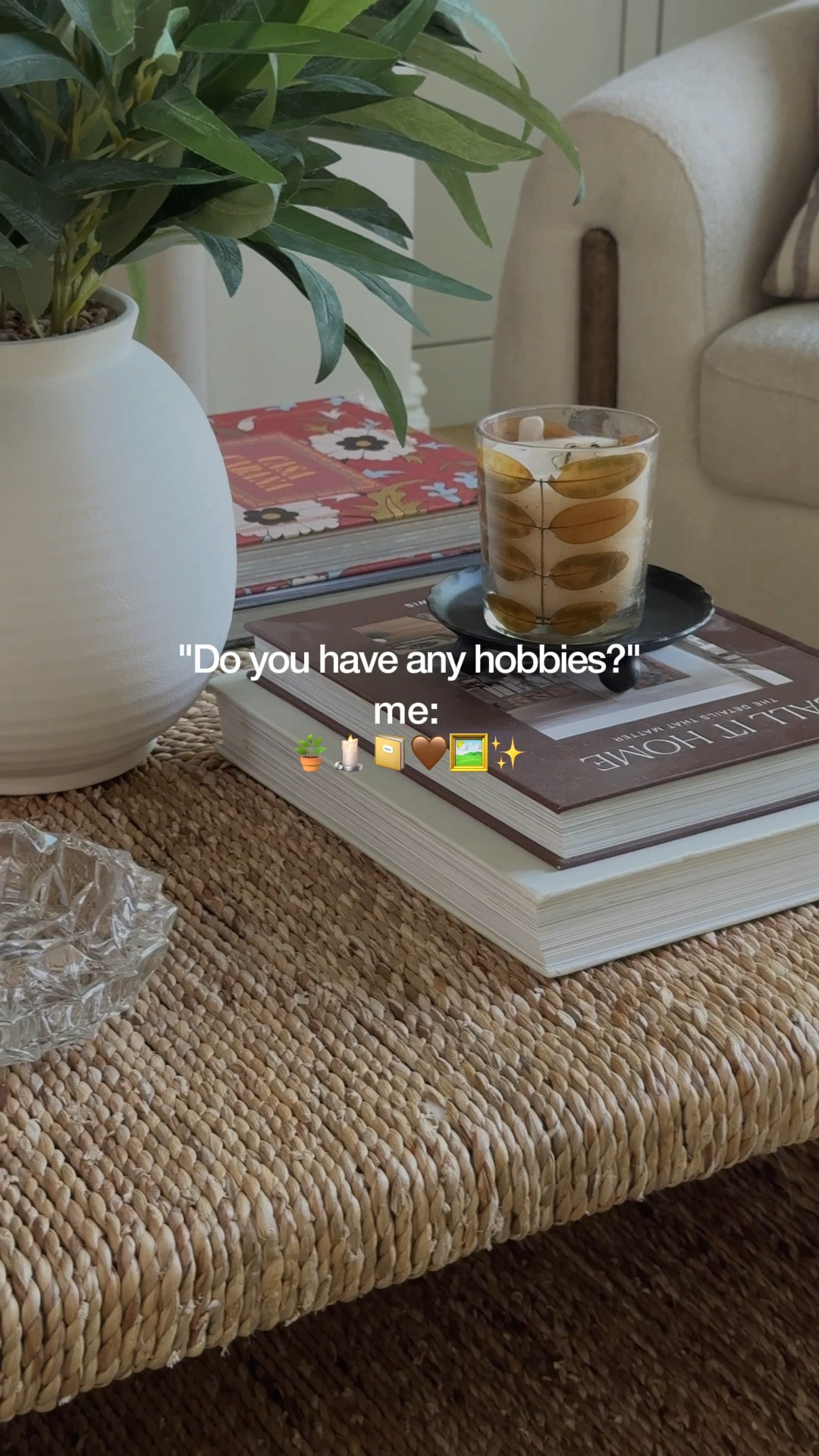 hobbies = styling coffee tables & staring at them  

#LTKFindsUnder100 #LTKHome #LTKFamily