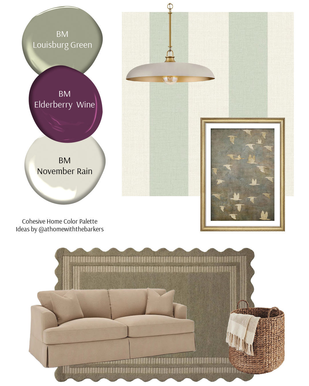 DIY home decorating, green and plum interior 

#LTKHome