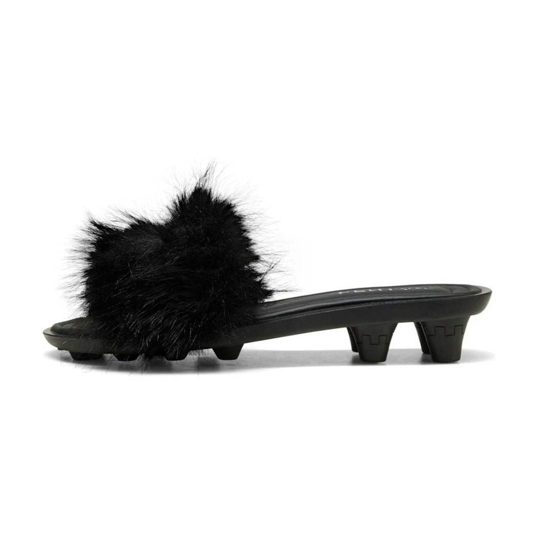 (W) FENTY Puma Cat Cleat Sandals 'Chic Fur Black' US 10W | Novelship