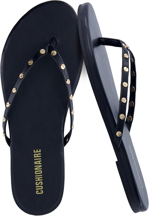CUSHIONAIRE Women's Confetti Studded Flip Flop Sandals | Amazon (US)
