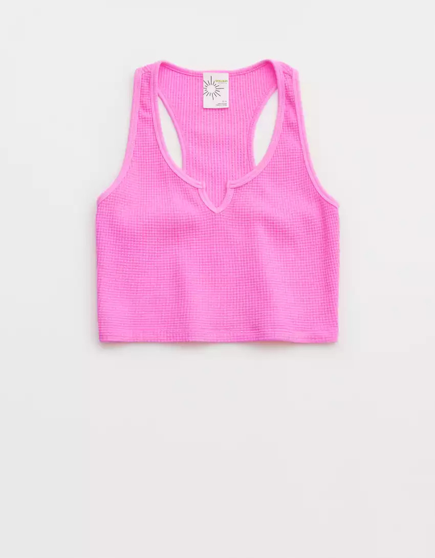 OFFLINE By Aerie WOW! Waffle Cropped Tank | American Eagle Outfitters (US & CA)