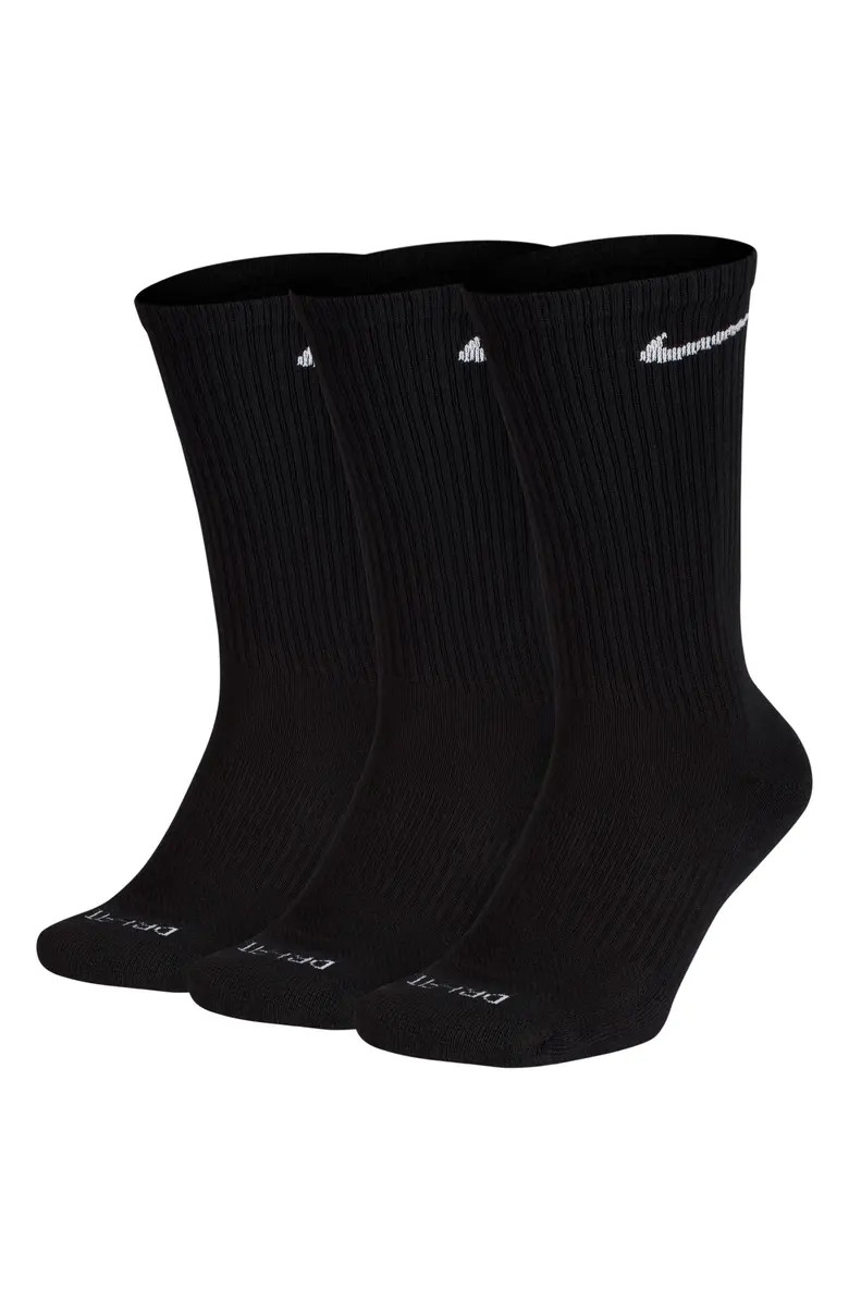 Dry 3-Pack Everyday Plus Cushion Crew Training Socks | Nordstrom