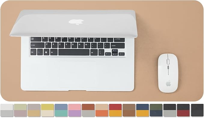 Compact Dual Sided Leather Desk Mat - Desk Pad for Office and Home - Desk Organization and Access... | Amazon (US)