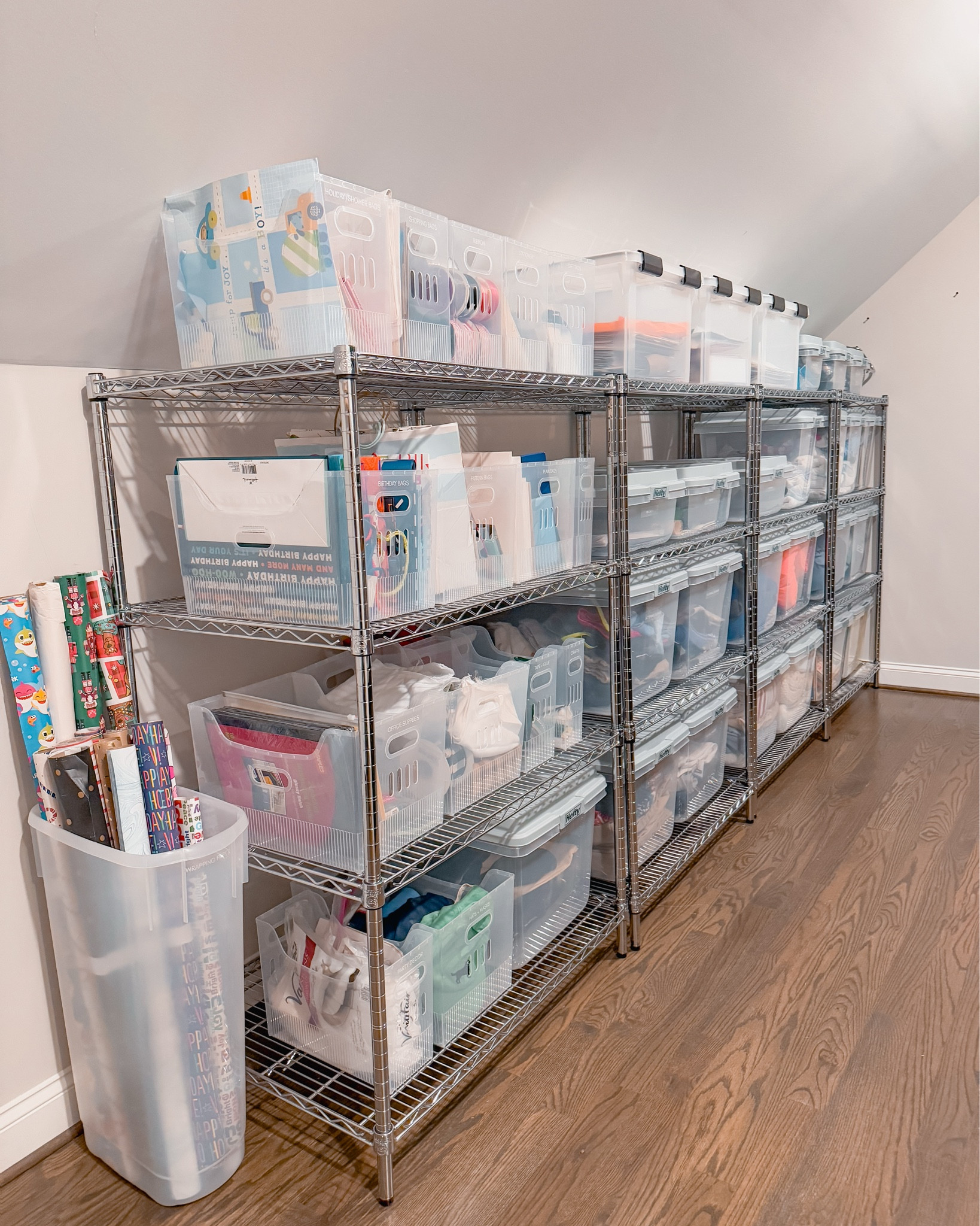 From last-minute birthday wrap to next season's decor... the room that saves the day!🎁✨

Tired of digging through bins to find wrapping paper the night before a party or wondering where those spring pillows wandered off to? Let's transform your storage space from chaotic catch-all to organized command center!

Think: accessible gift station, clearly labeled seasonal bins, and smart systems for those hand-me-downs actually worth keeping.

Ready to make your storage room work as hard as you do? DM me!

#LTKKids #LTKHome #LTKFamily