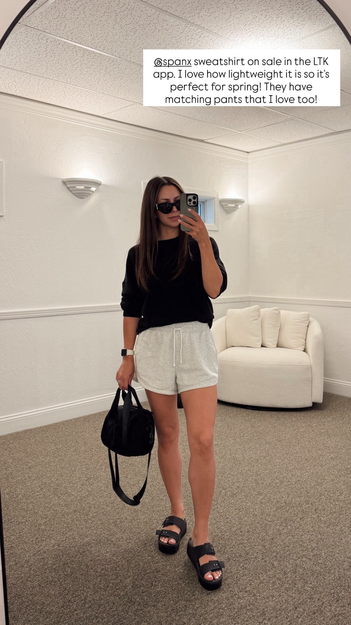 @Spanx sweatshirt- small (on sale)
@crocs sandals
@Target bag
@abercrombie shorts
YSL sunglasses

Petite, spanx, spring outfit, casual outfit 

#LTKSpringSale #LTKPetite #LTKootd