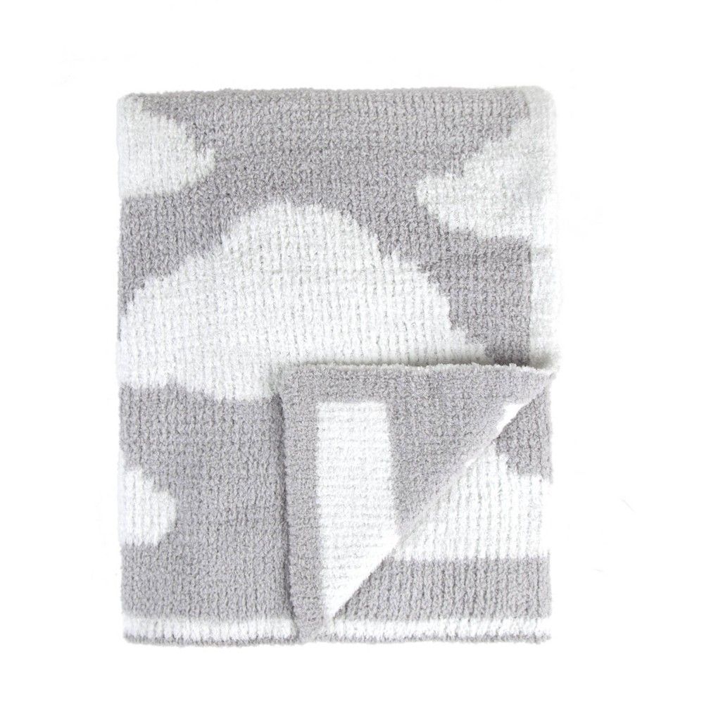 Tadpoles Ultra-Soft Chenille Knit Baby Blanket - Gray /White | Target