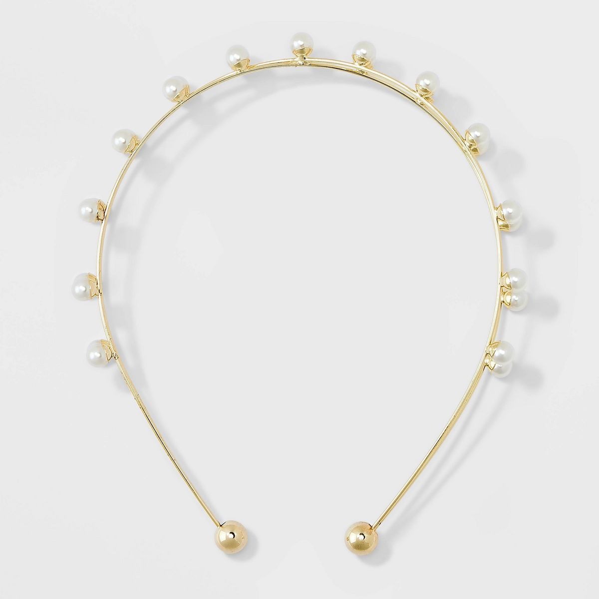 Duo Wire Pearl Headband - A New Day™ Gold | Target