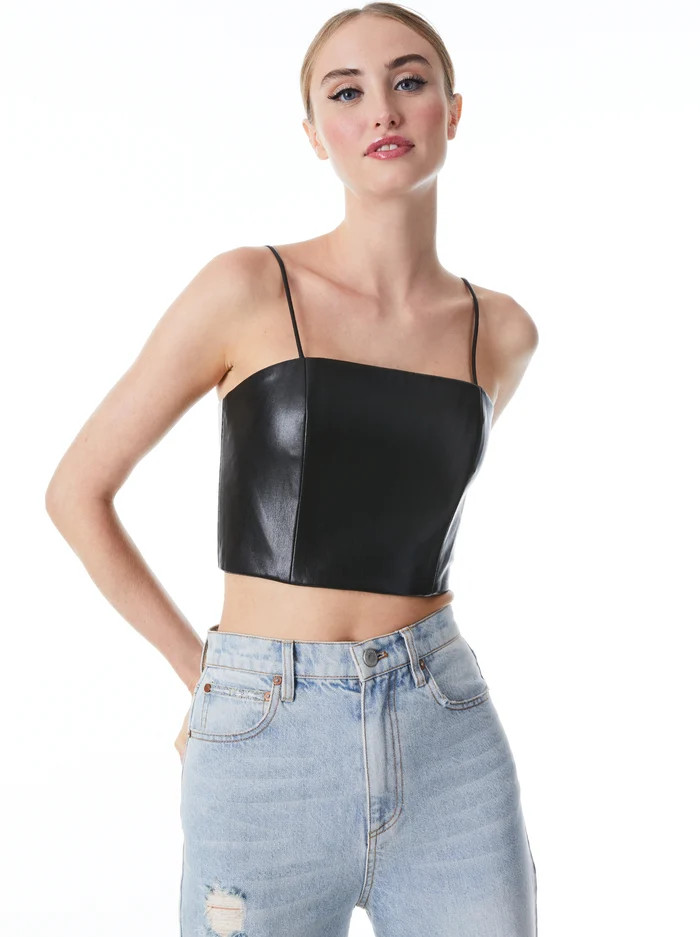 PEARLE VEGAN BUSTIER | Alice + Olivia