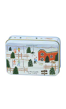 Paddywax Holiday Tin Candle in Tabac & Pine from Revolve.com | Revolve Clothing (Global)