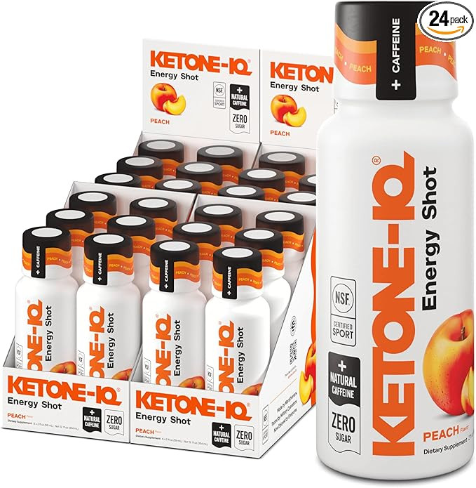 Ketone-IQ Ketone Energy Shots - 100mg Green Tea Caffeine, 5g Exogenous Ketones, and B Vitamins - ... | Amazon (US)