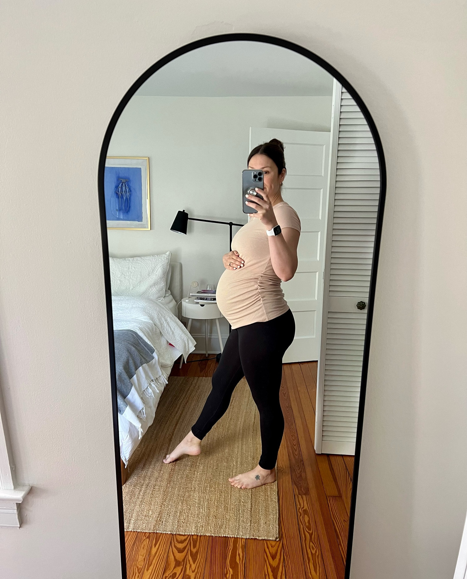 Some current maternity faves: TTS Old Navy maternity workout tshirt, TTS over-the-belly Target leggings, and TTS Athleta sports bra 

#LTKfit #LTKSeasonal #LTKbump