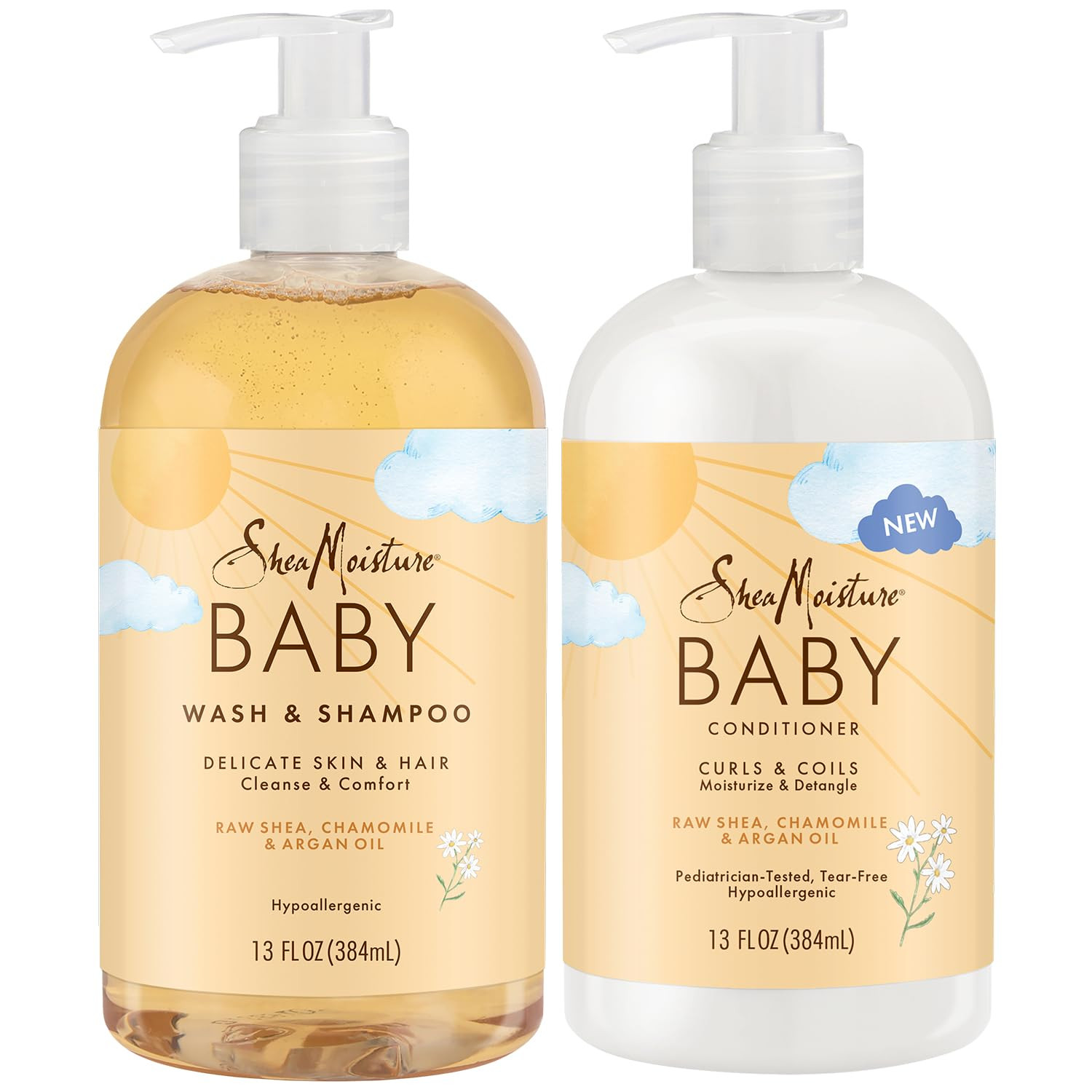 Shea Moisture Baby Care Set – Baby Wash & Shampoo + Baby Conditioner, Delicate Skin & Hair Care... | Amazon (US)