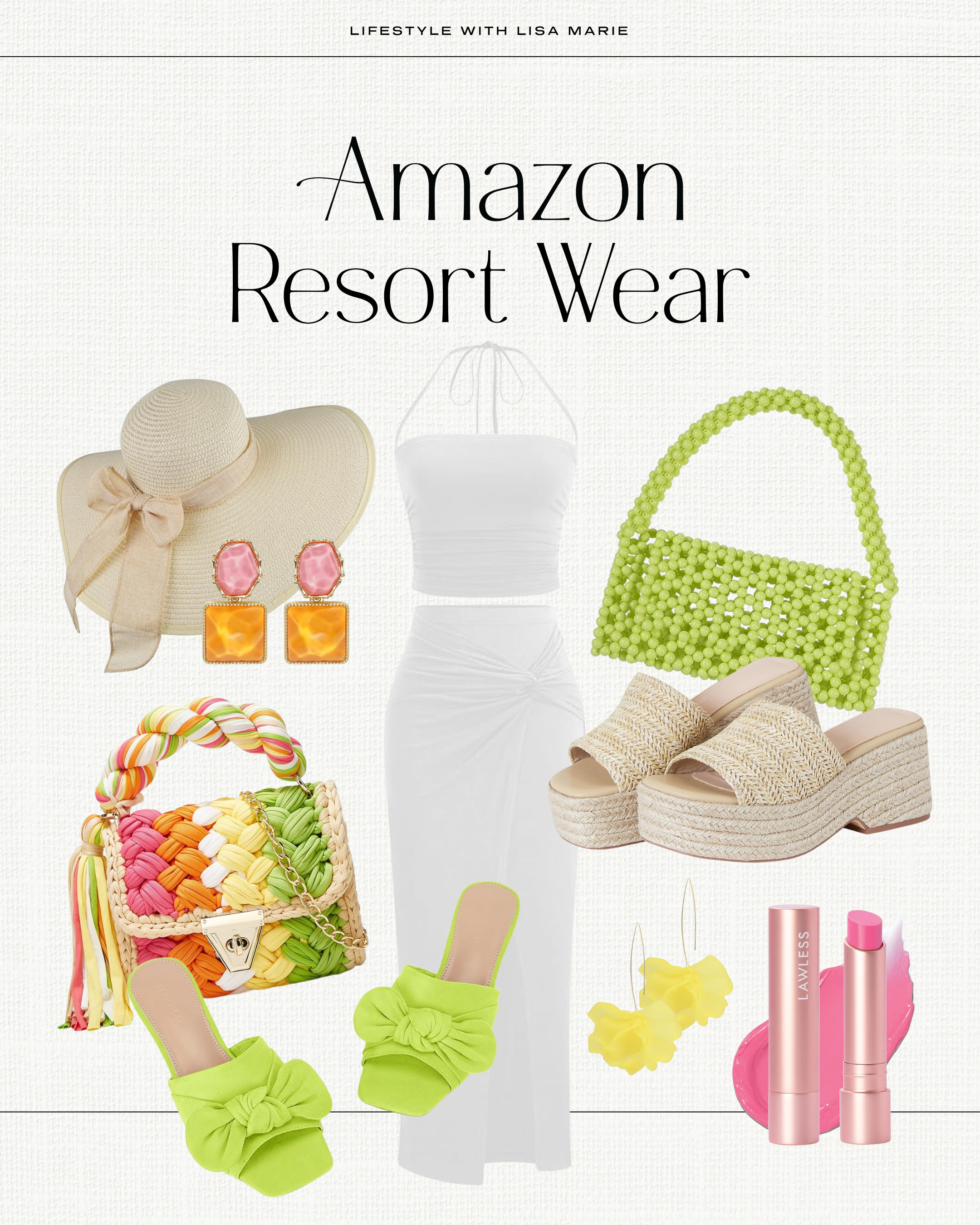 Amazon resort wear. Amazon resort outfits. Amazon vacation outfits. Two piece set. Tropical outfits. Summer outfits. Spring outfits. Elevated casual style. Tropical accessories. Vacation accessories. Cruise outfits. 

 #LTKootd #LTKSeasonal #LTKPetite