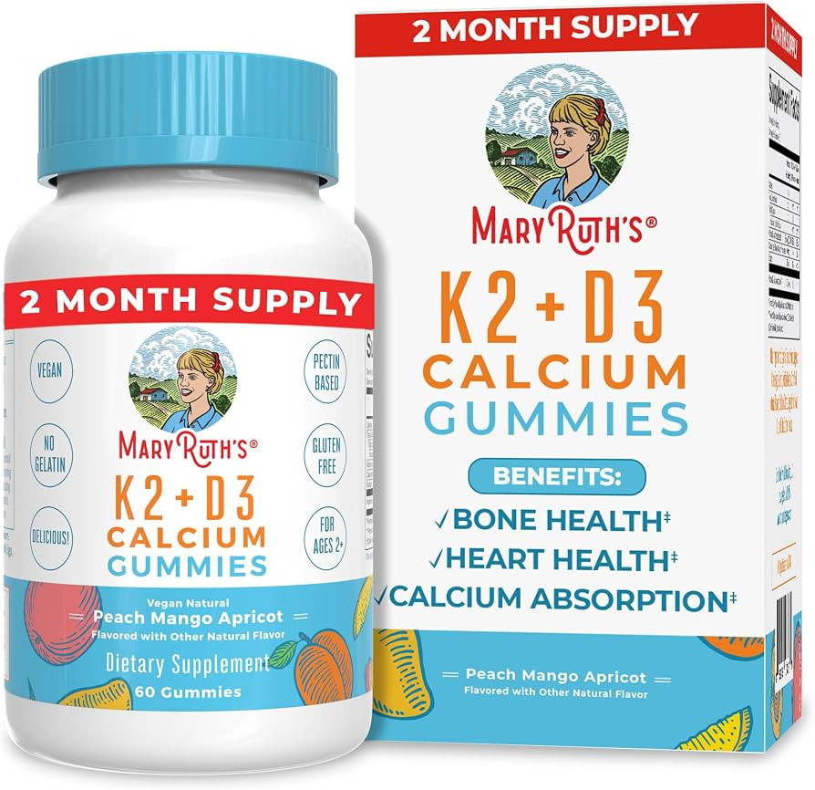 MaryRuth Organics Calcium with Vitamin D & Vitamin K2, 2 Month Supply, Calcium Supplement Support... | Amazon (US)