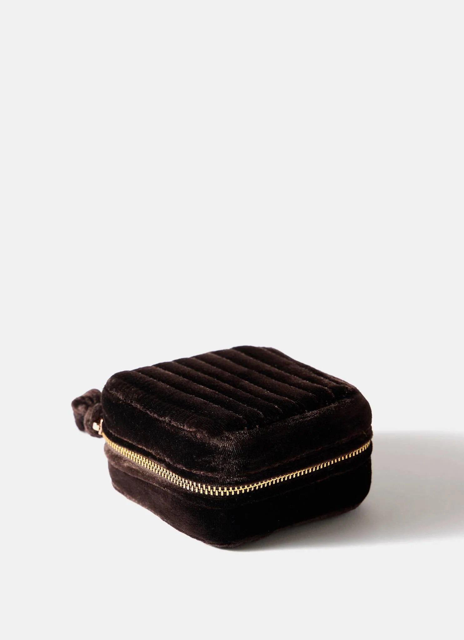 Brown Velvet Jewellery Box | Mint Velvet