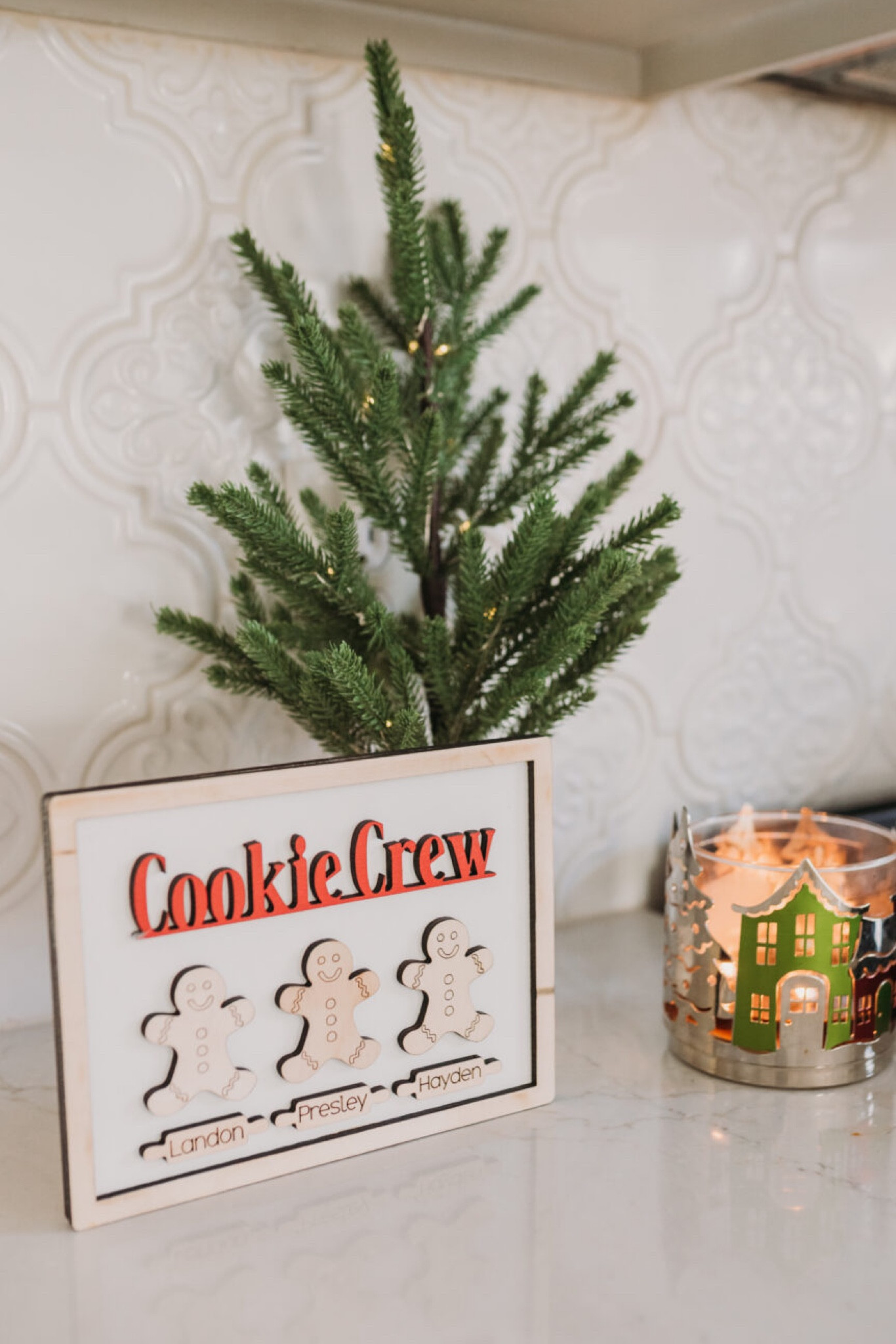 Customized cookie crew gingerbread man themed Christmas decor 

#LTKunder50 #LTKSeasonal #LTKHoliday
