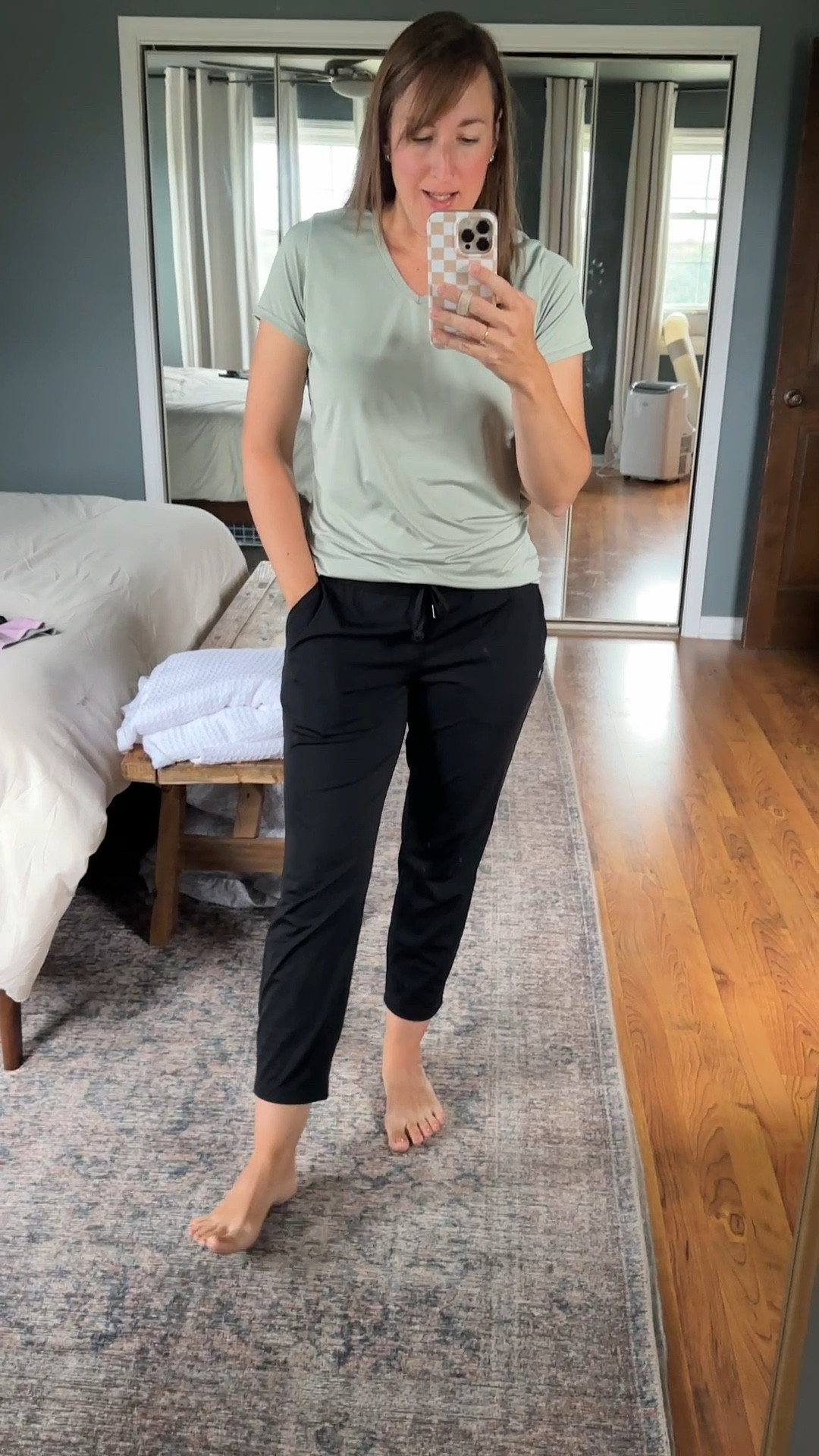 Comfy athletic wear for women! I sized up to a large in these pants based on the reviews and they fit perfect. Pack of 5 athletic tops also comes in a dozen other color palettes  

#LTKFindsUnder100 #LTKFindsUnder50 #LTKActive