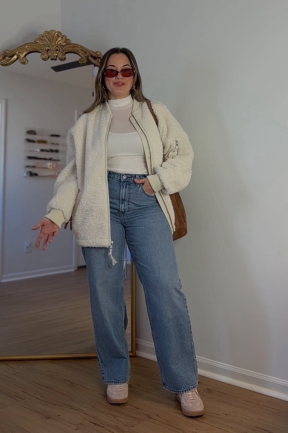 Size up in denim for more relaxed fit. Jacket is slightly oversized. 

#LTKfindsunder50 #LTKstyletip #LTKSeasonal